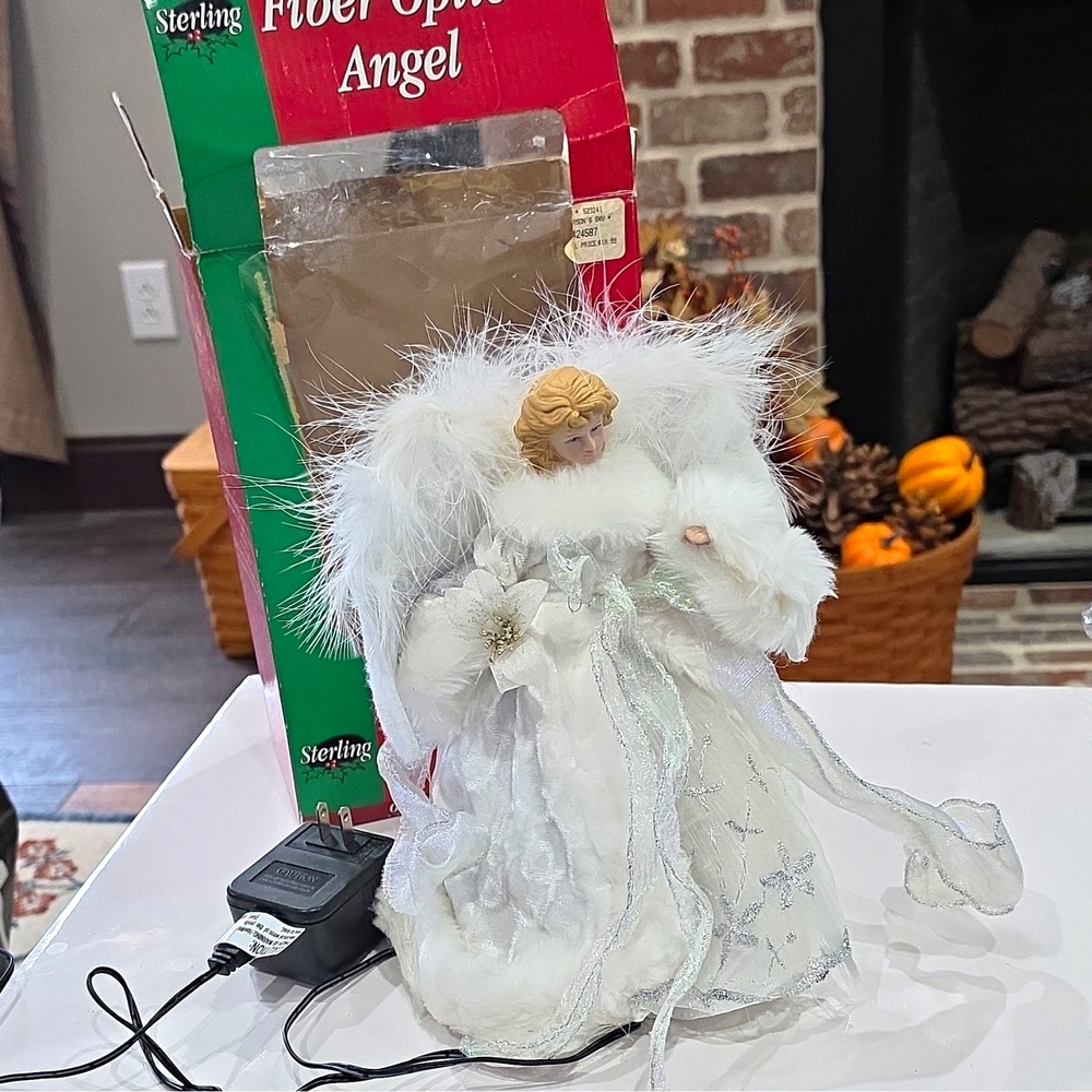 Sterling Optic Fiber Optic Angel Beautiful vintage